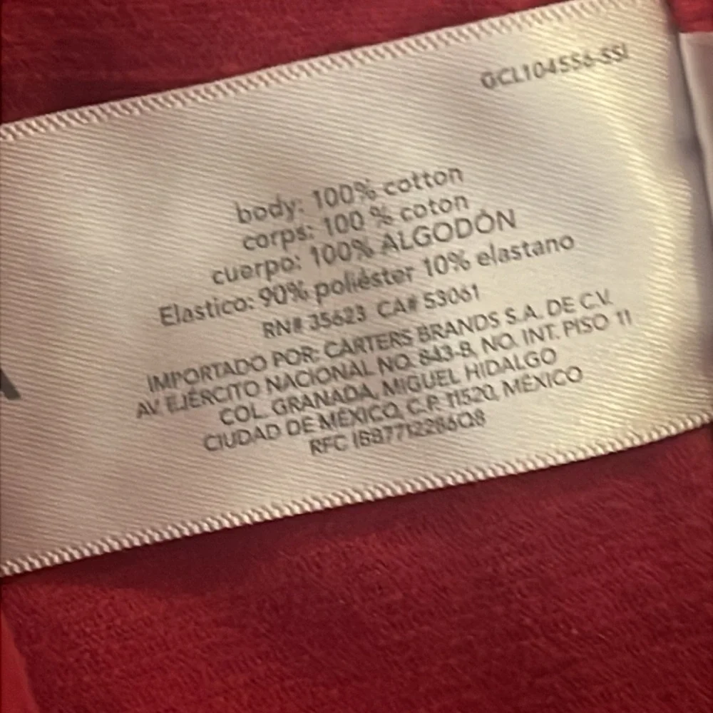 Carter's Red Corduroy Skirt for Kids  7/7A adjustable‎ waistband,  2 pockets Y2K